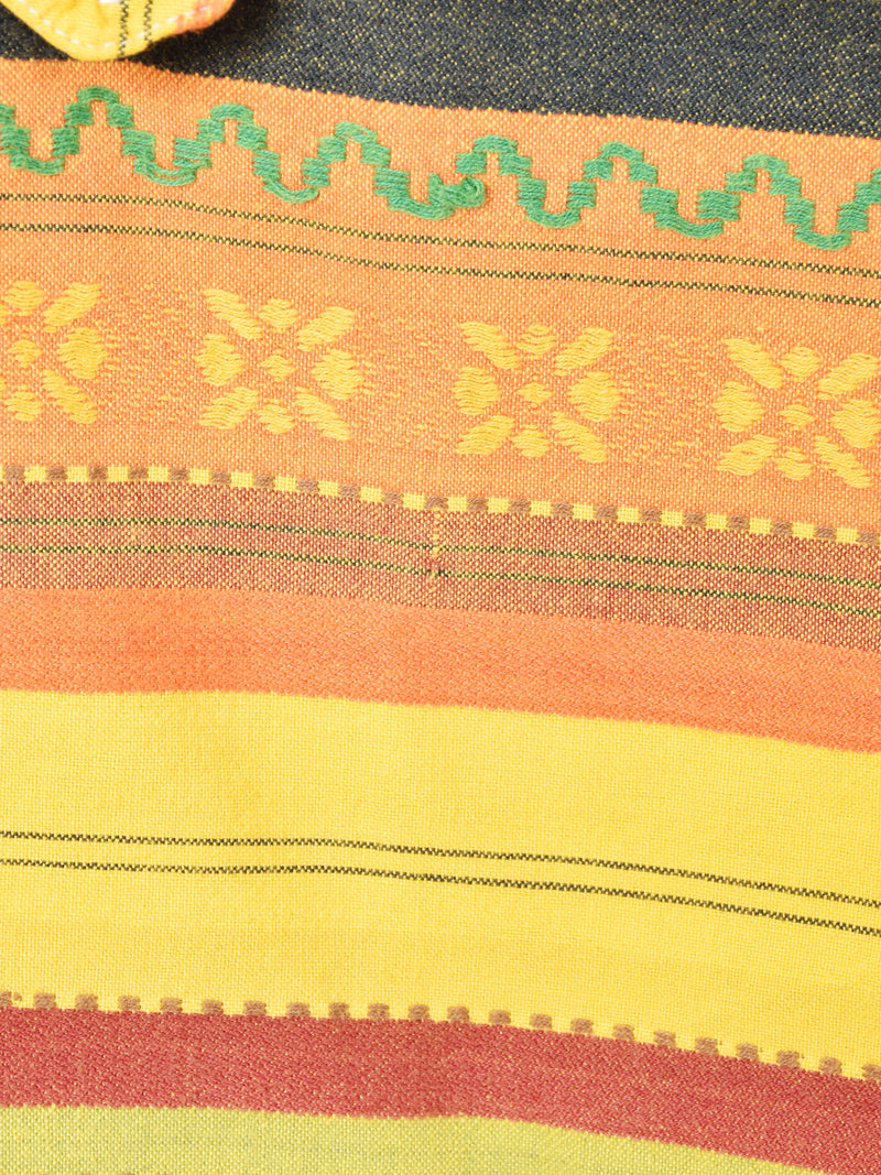 刺繍 ボーダー 半袖シャツ