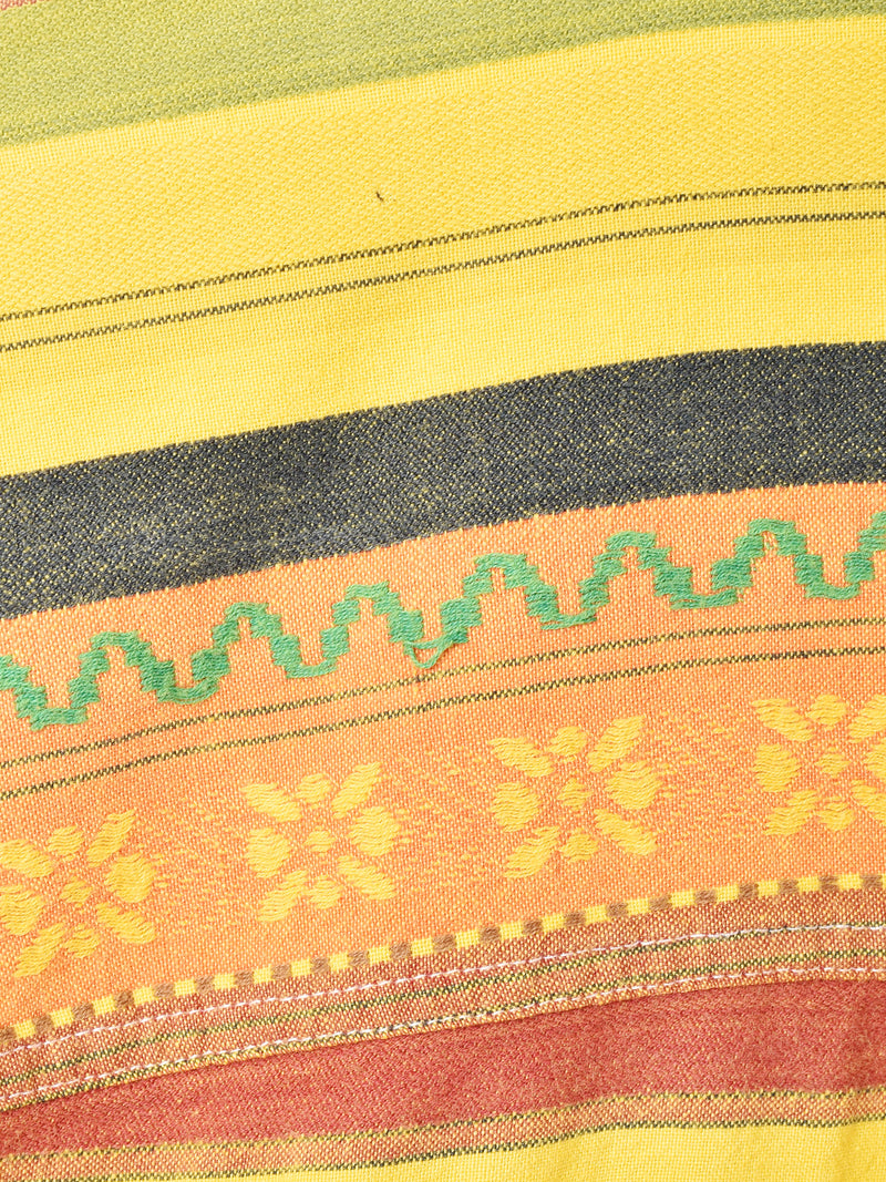 刺繍 ボーダー 半袖シャツ