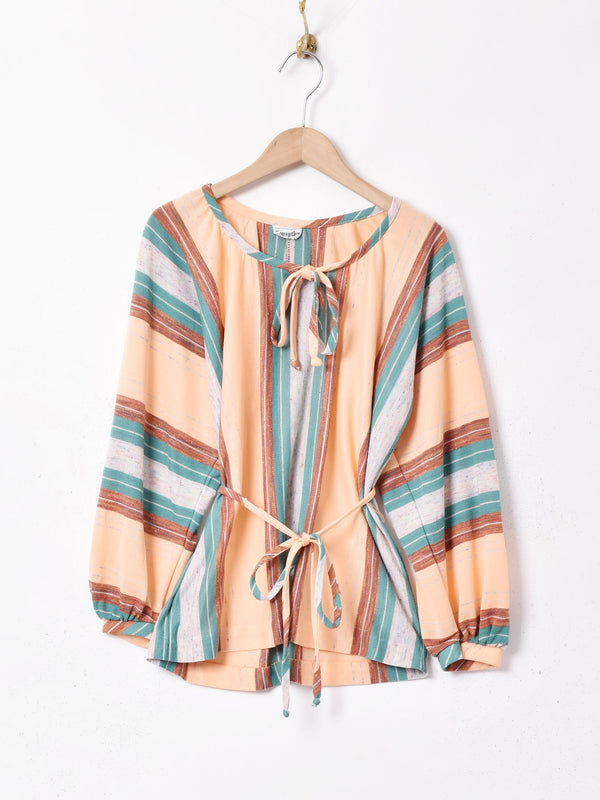 総柄 長袖トップス