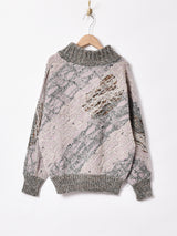 イタリア製 リブニットデザイントップス