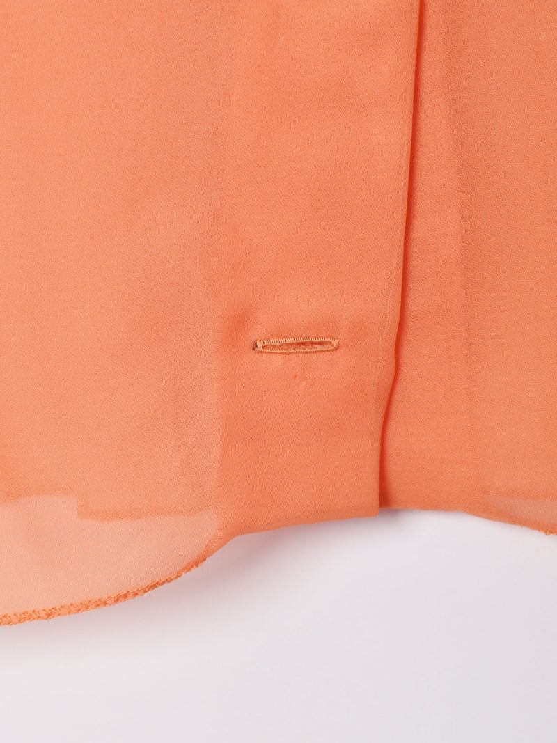 ノースリーブ ボウタイ シアーブラウス