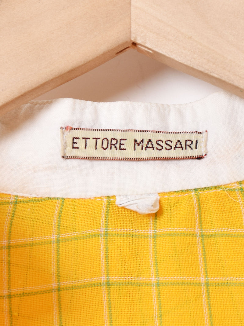 チェック柄 フリル スリーブレスブラウス