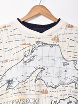 アメリカ製 地図プリントスウェットシャツ