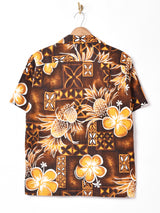 ハワイ製 花柄 ハワイアンシャツ
