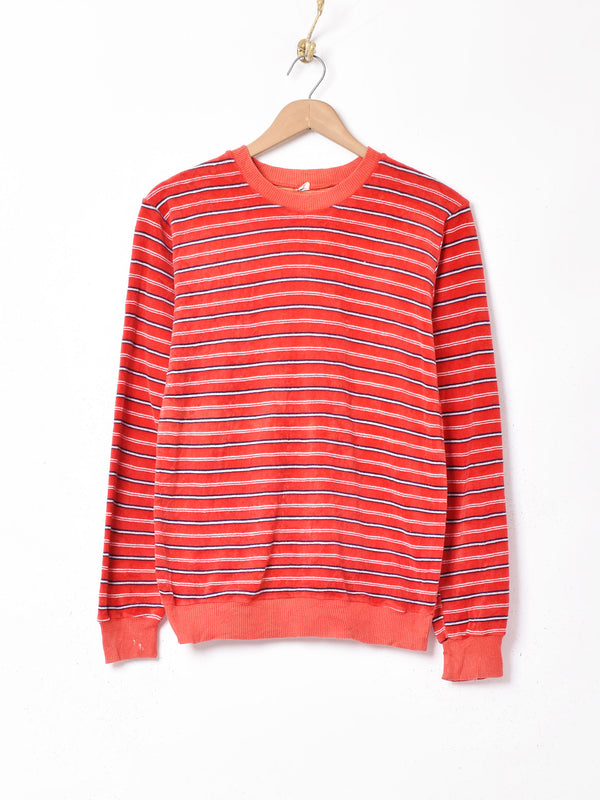 ボーダー ベロアトップス