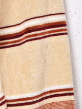 アメリカ製 ボーダ— 襟付きベロアトップス