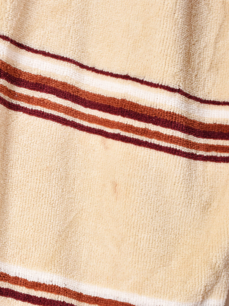 アメリカ製 ボーダ— 襟付きベロアトップス