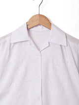 刺繍 半袖 オープンカラーシャツ