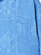 織り柄 シルク ハワイアンシャツ