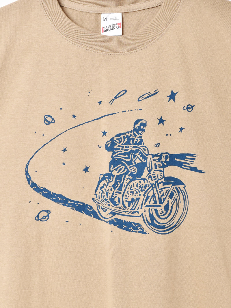 【2色展開】Backersバイクスター 両面プリントTシャツ