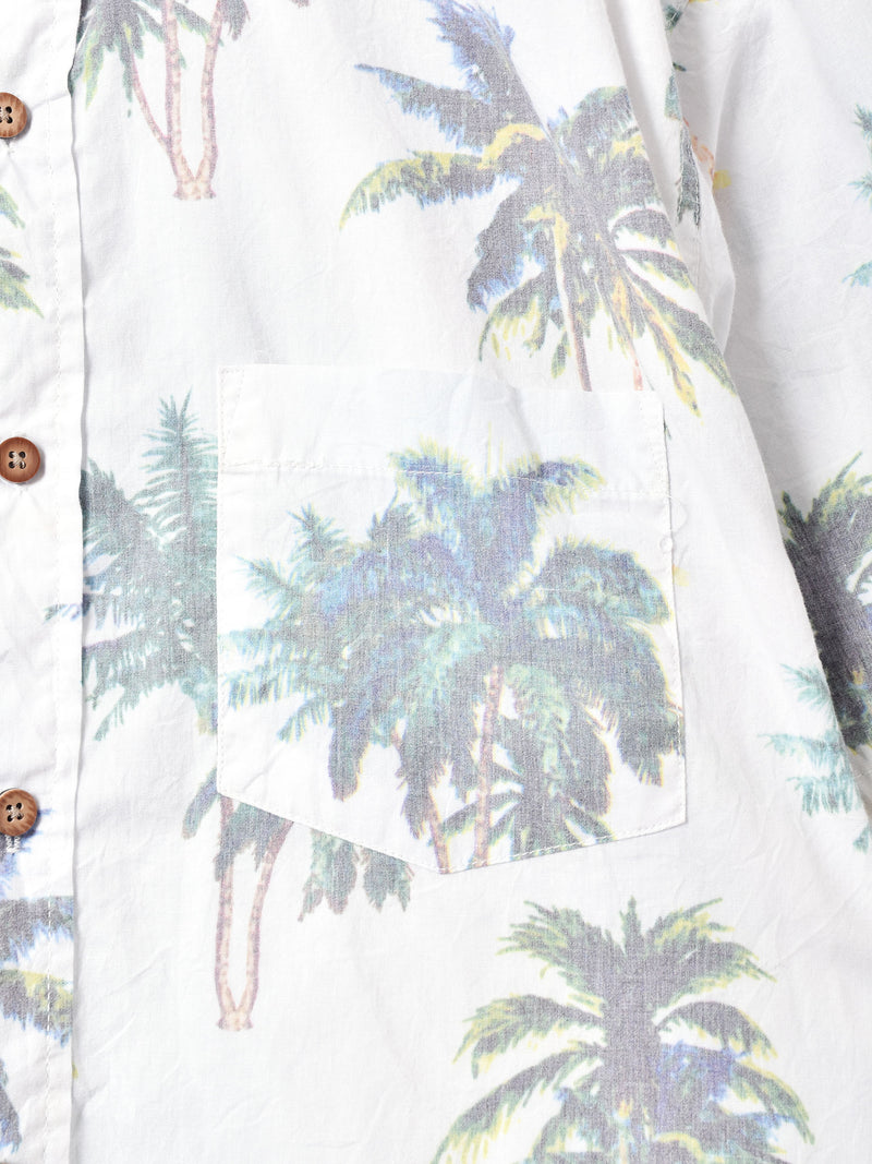 ヤシの木柄 ハワイアンシャツ
