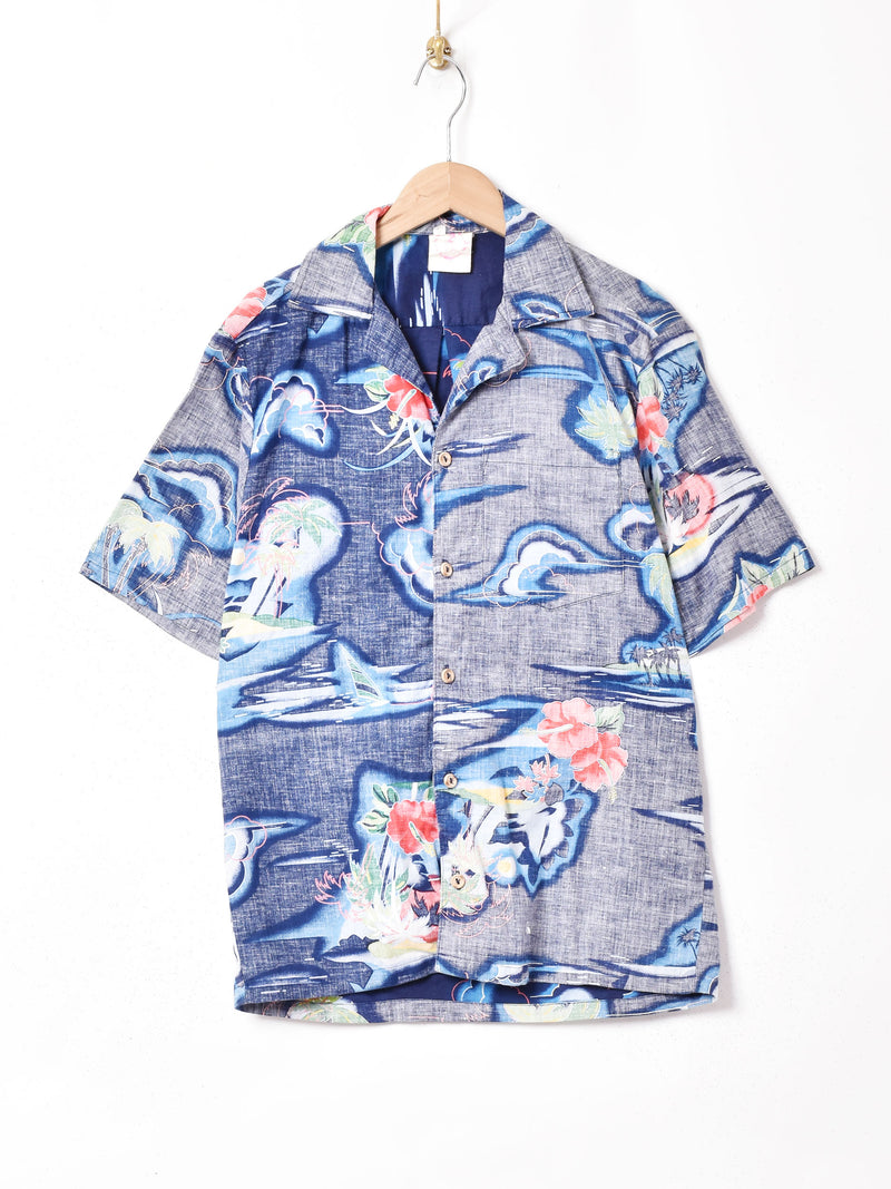 裏返しデザイン ハワイアンシャツ