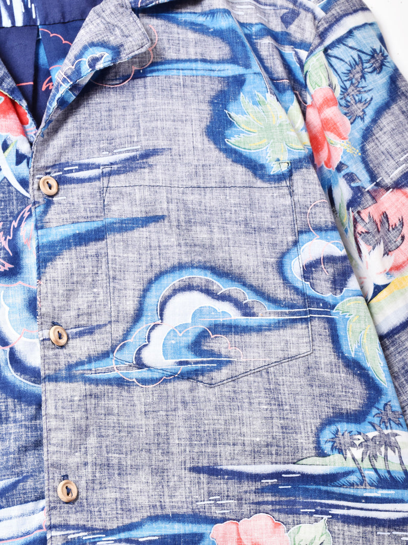 裏返しデザイン ハワイアンシャツ