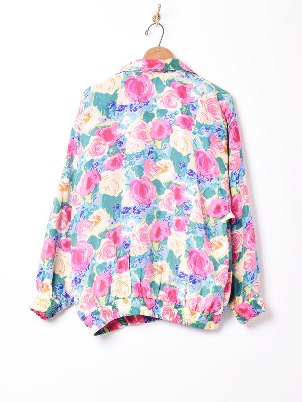 花柄シルクジャケット