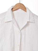 イタリア製 刺繍 長袖 オープンカラーシャツ
