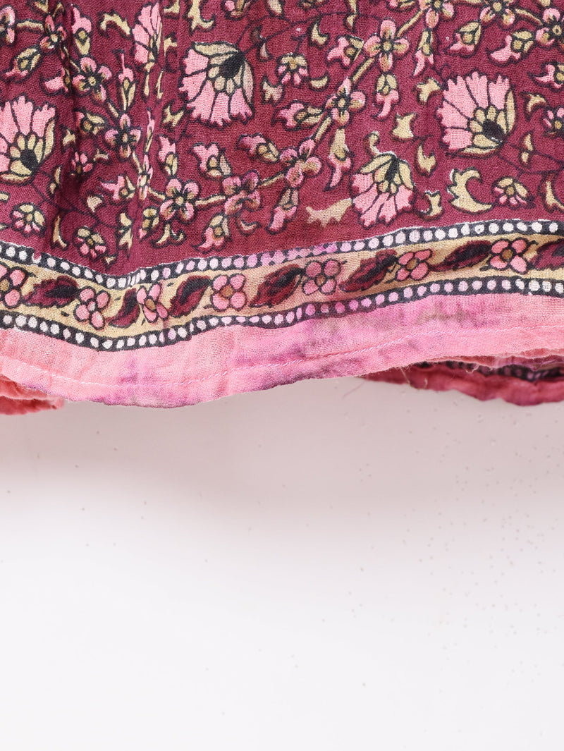 インド綿スカート ピンク系