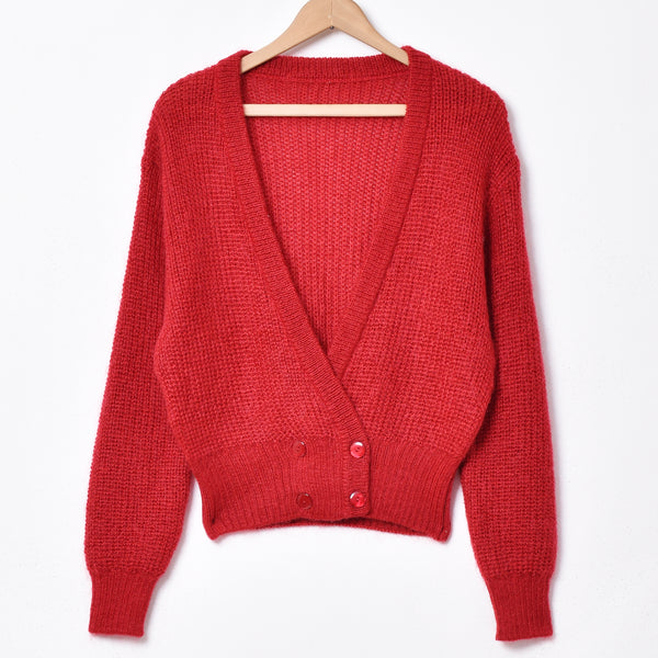ダブルボタン モヘアニットカーディガン – 古着屋Top of the Hillの