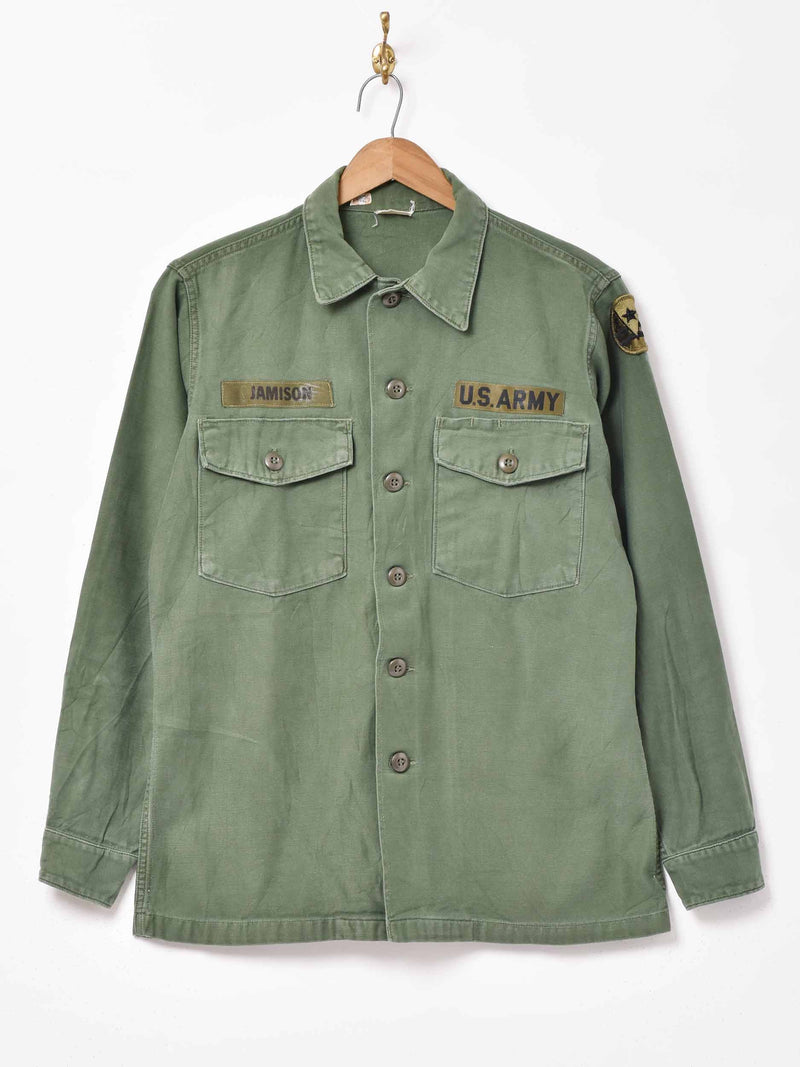 アメリカ軍 コットンサテンユーティリティシャツ 67年