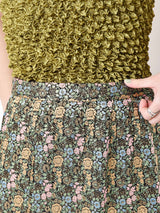 刺繍 ラメ花柄 ロングスカート