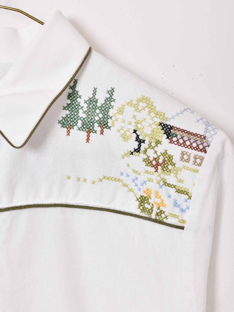 クロスステッチ刺繍 半袖シャツ – 古着屋 のネット通販