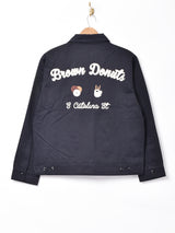 【2色展開】Backersドーナツモチーフ刺繍 ワークジャケット