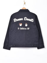 【2色展開】Backers ドーナツモチーフ刺繍 ワークジャケット