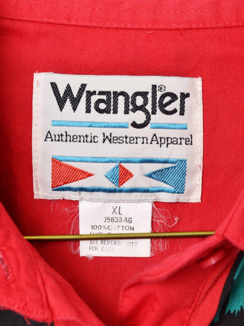 Wrangler デザインウエスタンシャツ レッド系