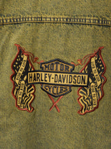 Harley Davidson 後染め ロゴデニムジャケット